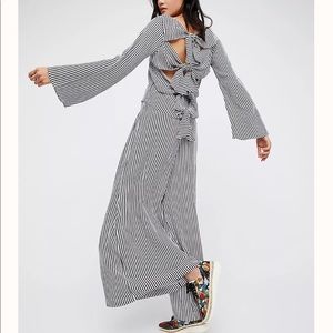 RARE Free People Backstage Riviera Stripe Set